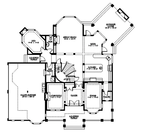 4 Car Garage House Plans