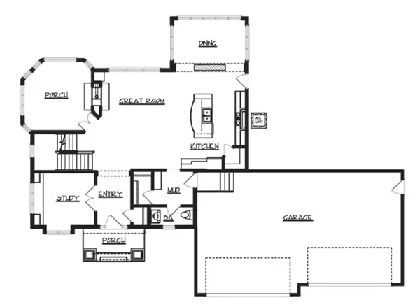 4 Car Garage House Plans