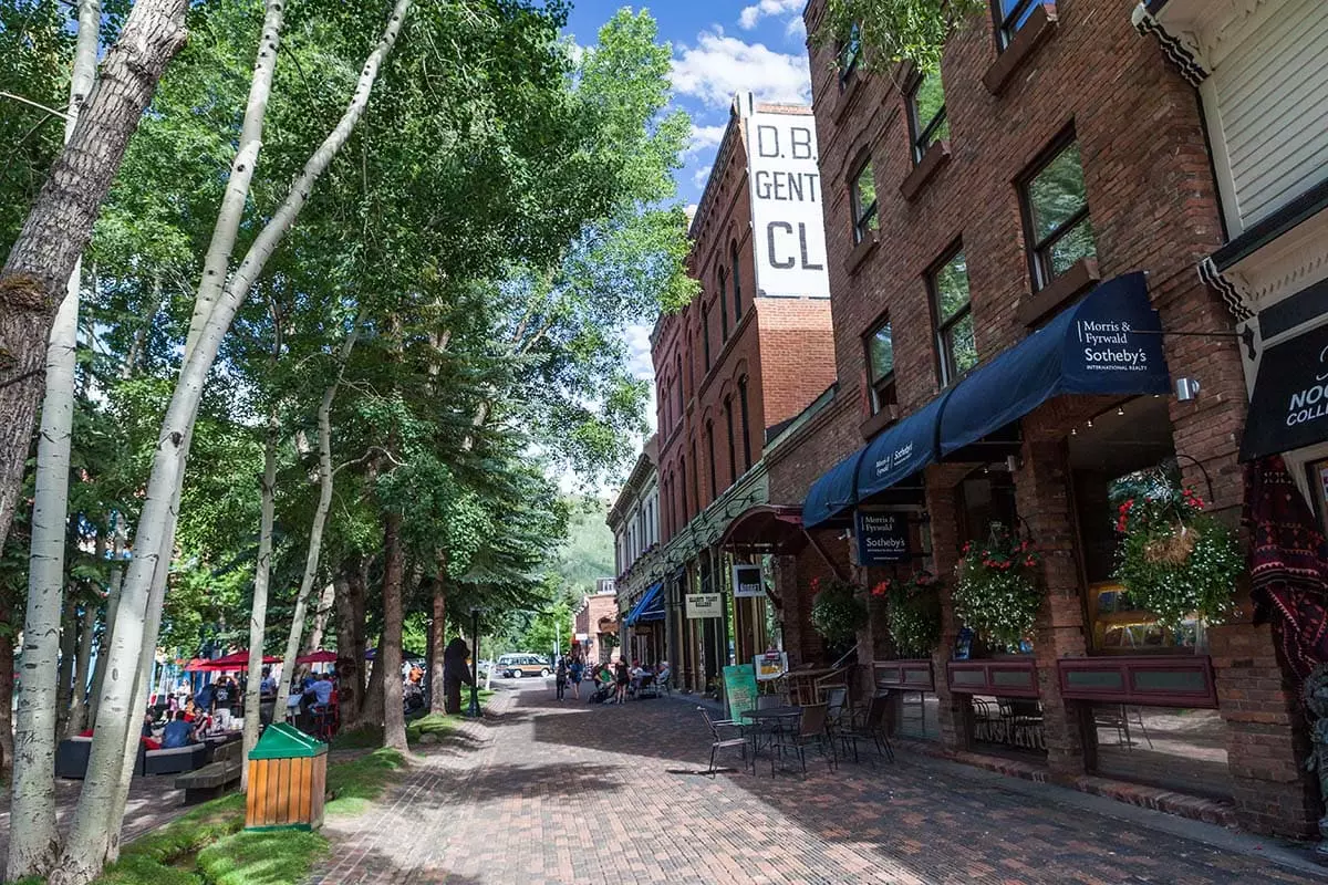 aspen in summer roaring fork river