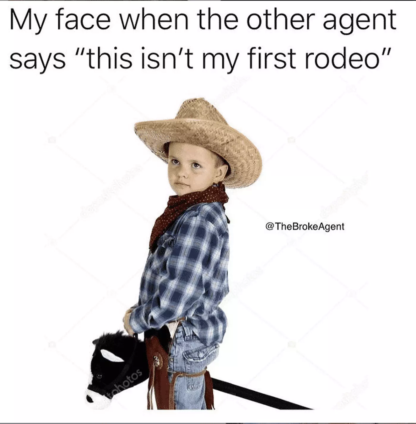 Realtor Meme example - Playing Cowboy