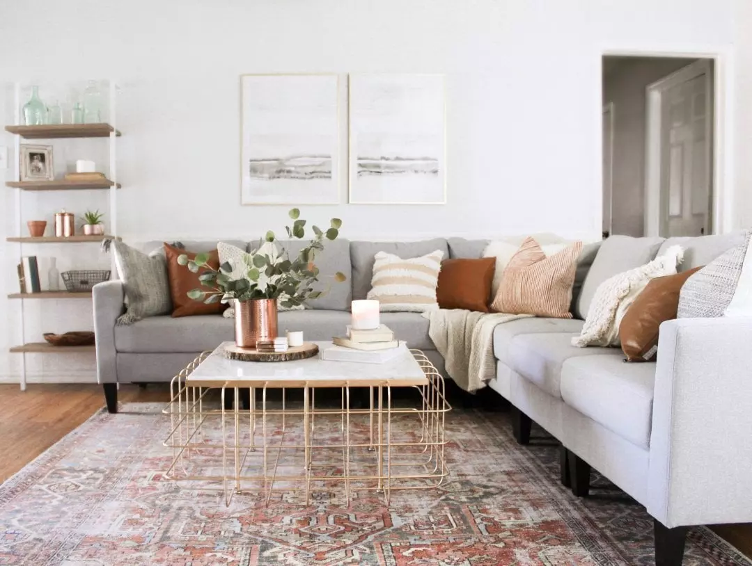 Add Dark Details to Your Grey and Brown Living Room