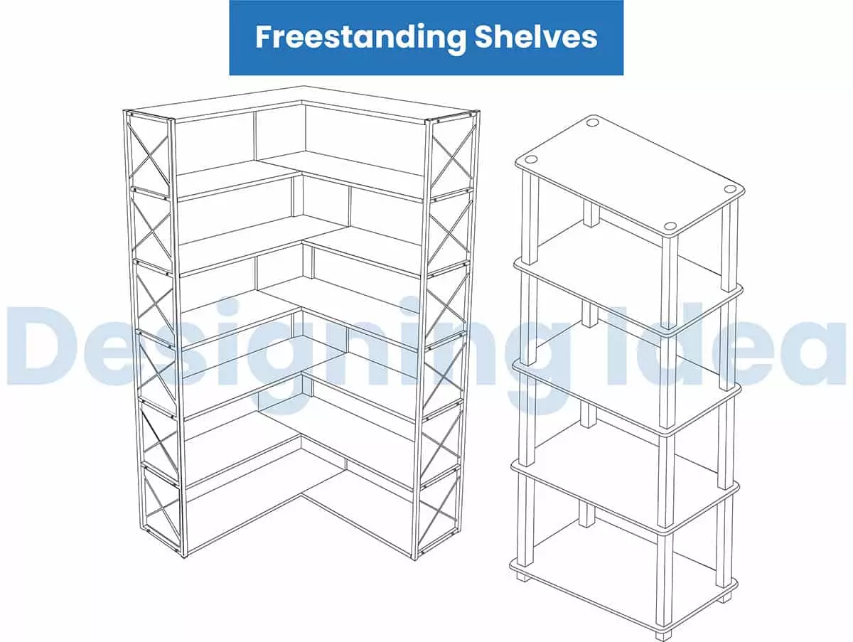 Corner shelves