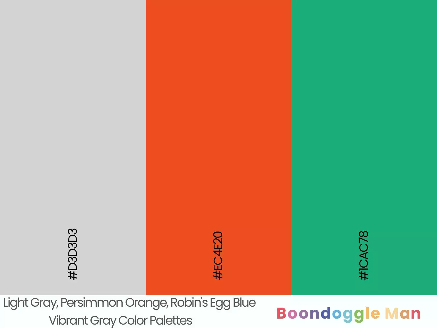 Light Gray, Persimmon Orange, Robin's Egg Blue