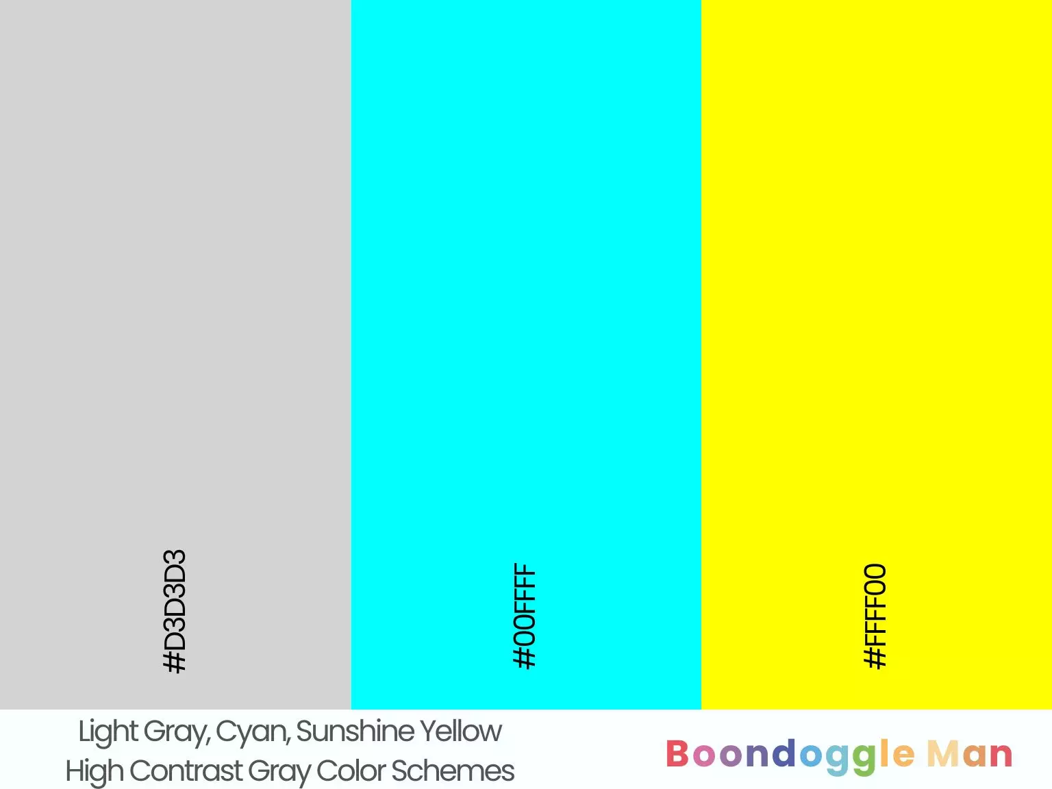 Light Gray, Cyan, Sunshine Yellow