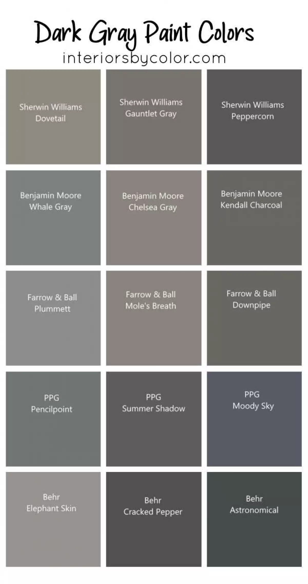 Dark Gray Paint Colors