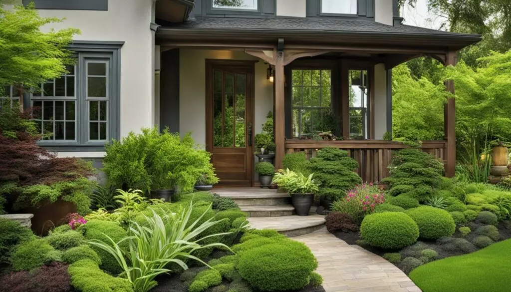 feng shui greenery for front porch