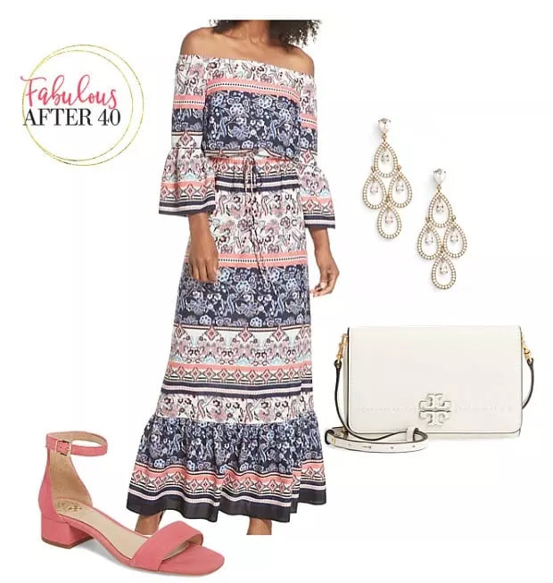 Modern Boho Attire - Off the Shoulder Maxi