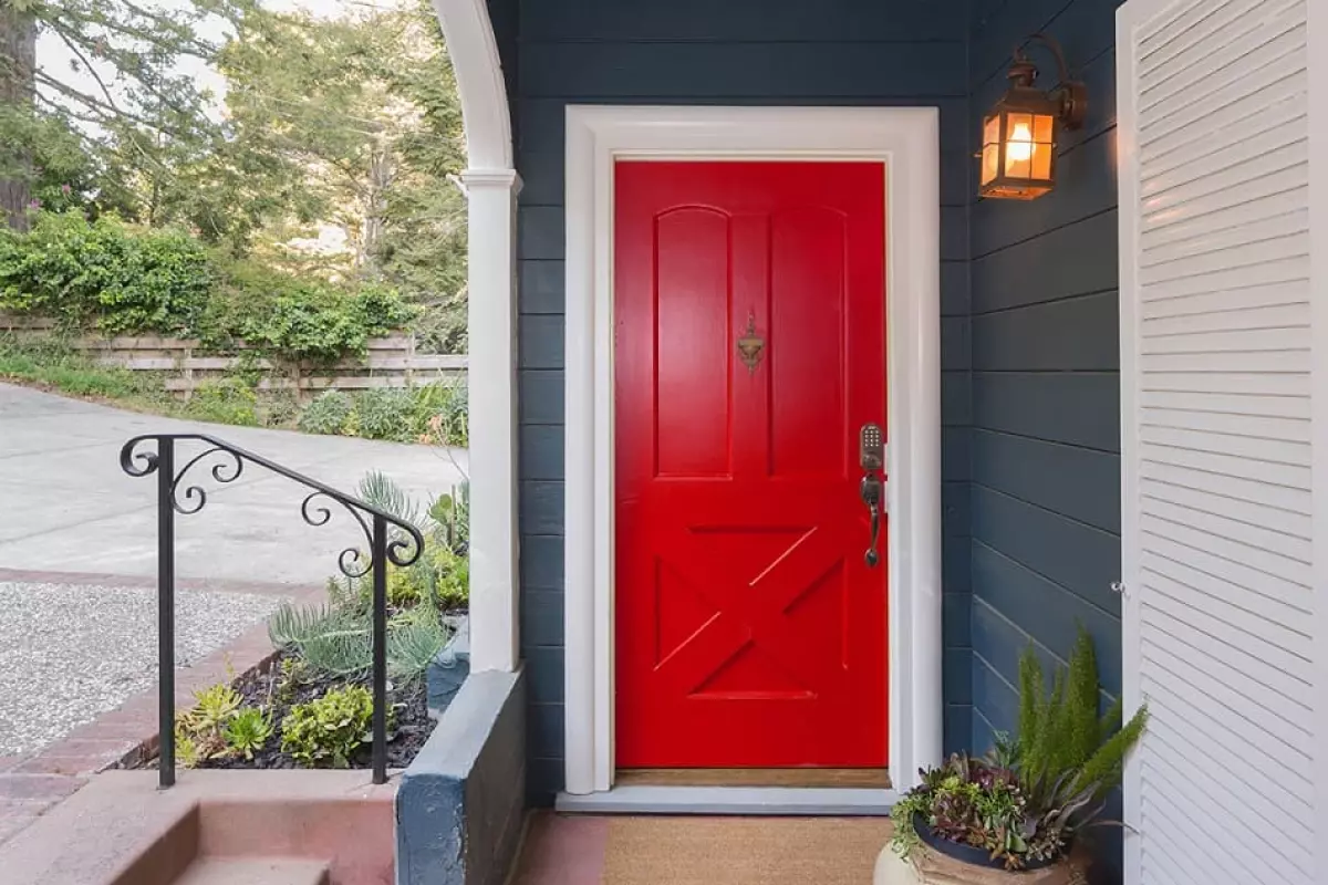 Hosue with Red door