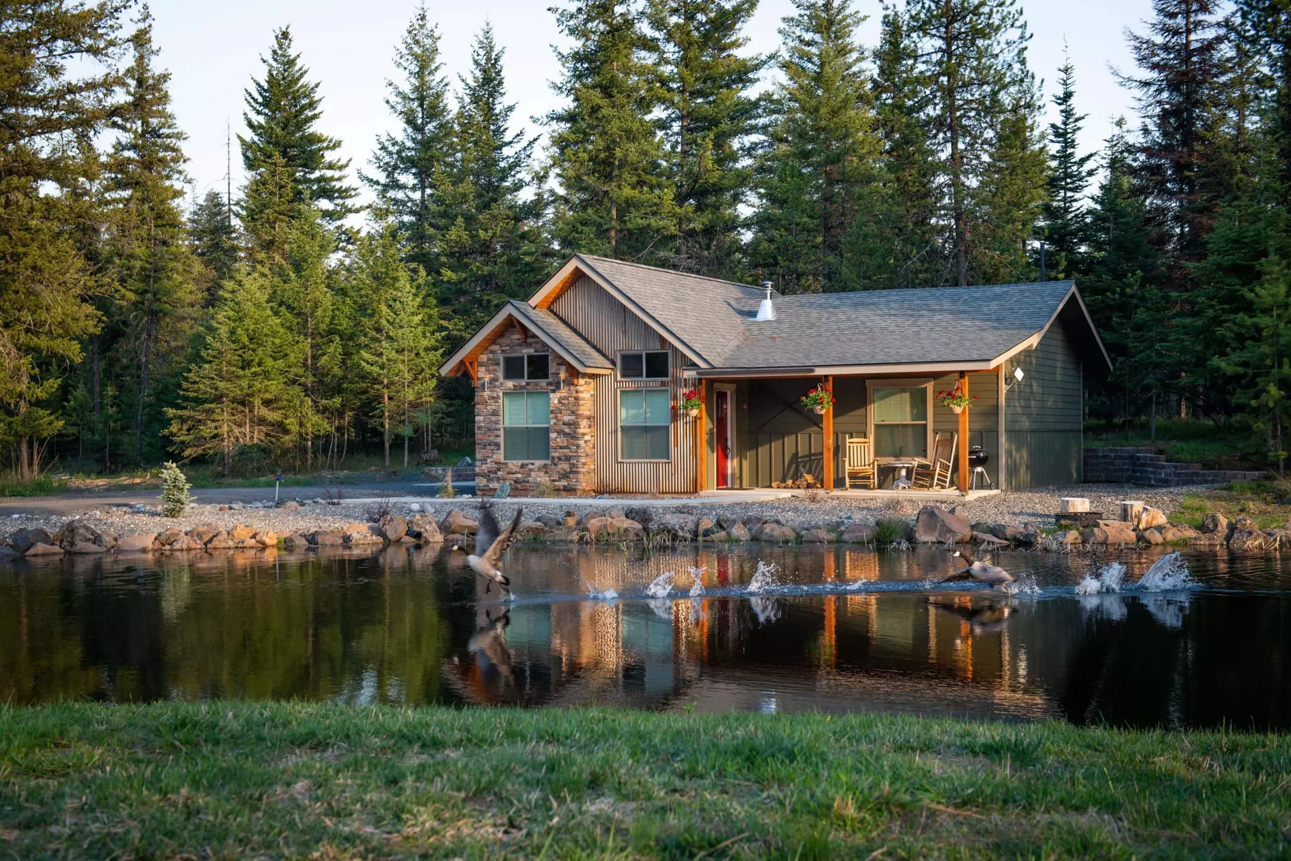 Small home on a lake