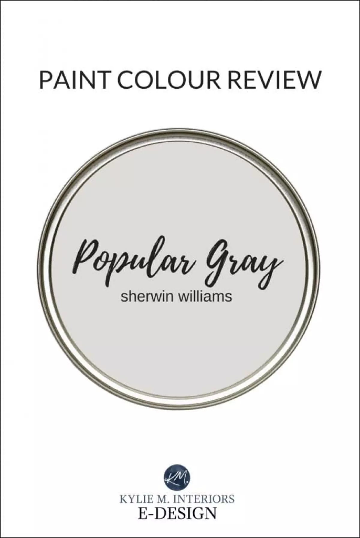 Paint colour review, best greige, taupe, warm gray paint colour Sherwin Williams Popular Gray. Kylie M Interiors Edesign, online virtual paint color expert and diy decorating advice