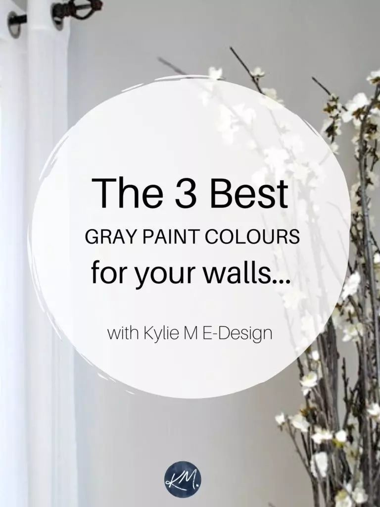 The best gray paint colors for your room. Benjamin and Sherwin. Edesign, Kylie M Interiors online paint colour services. Home decorating and DIY ideas blogger