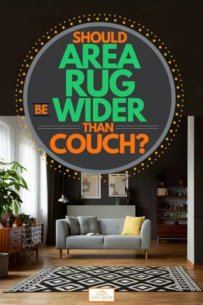 Should Area Rug Be Wider Than Couch?