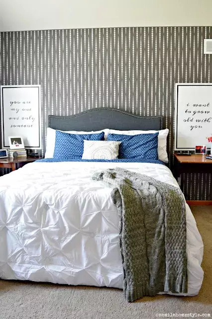 Grey Accent Wall Bedroom