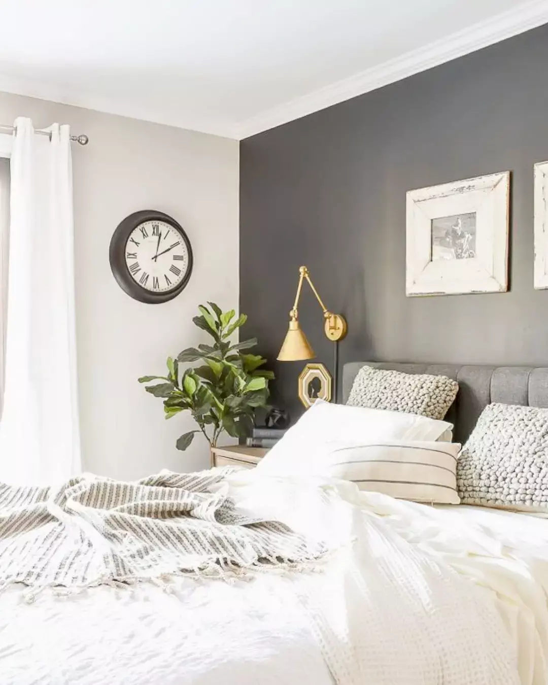 Light Gray Walls and Darker Accent Wall