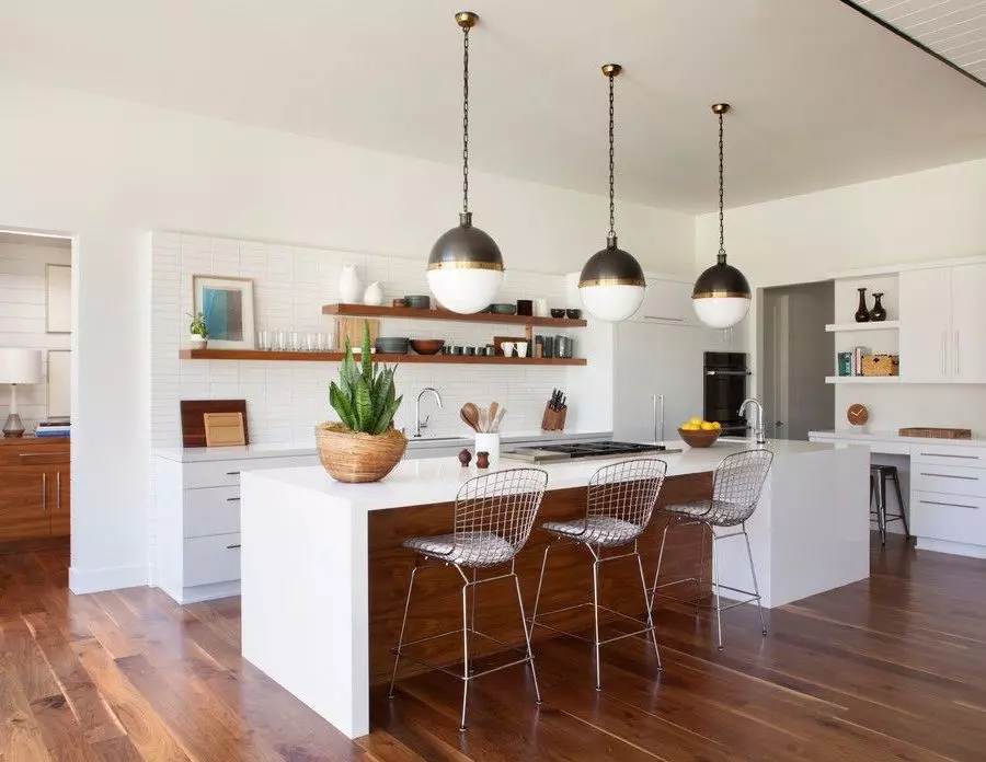 Color Block Cabinets in Mid-Century Modern Kitchen via @midcenturyhome