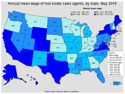 Real Estate Salary in Virginia