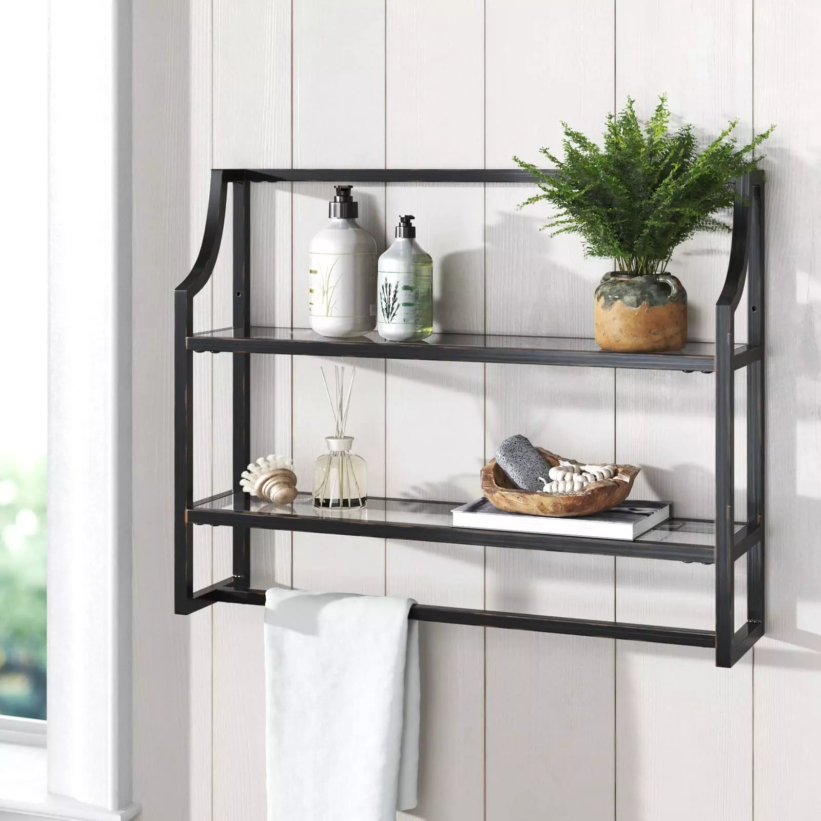 Chic Black Accent Shelf