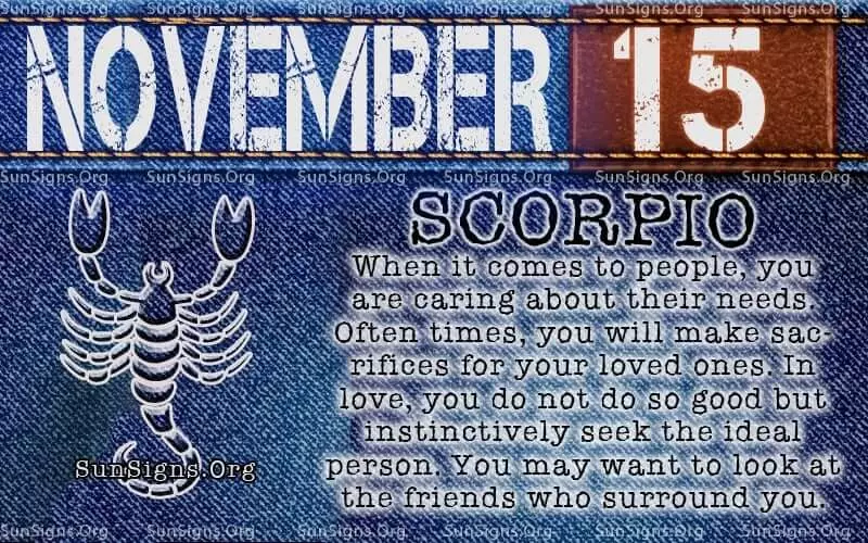 November 15 scorpio birthday calendar