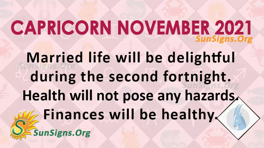 Capricorn November 2021