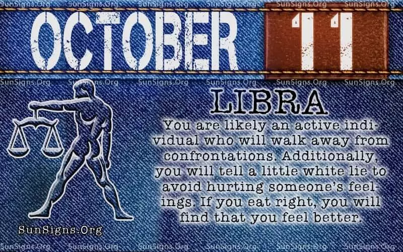 October 11 Libra Birthday Calendar