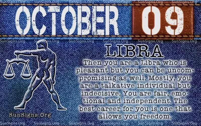 october 9 libra birthday calendar