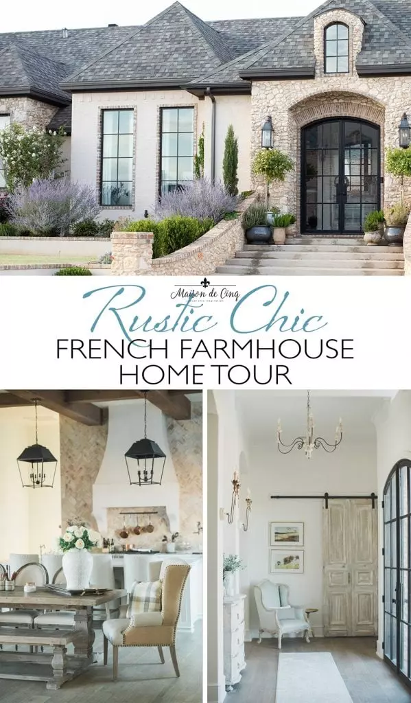 Stunning French Farmhouse Style Home graphic Maison de Cinq