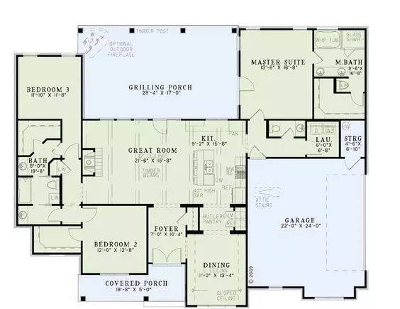 3BHK Ranch House India Style plan