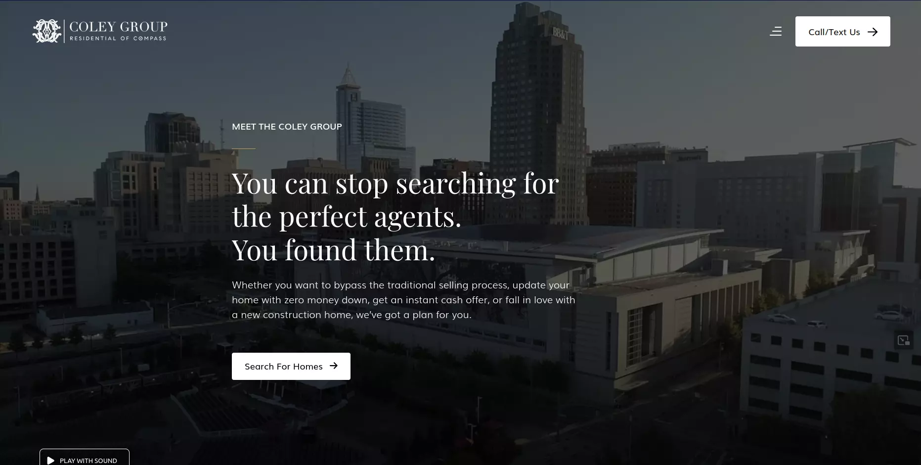 The Coley Group Real Estate Website Example