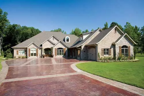 Rear patio of 2-story, 5-bedroom, 4,501-sq.-ft. Country style home