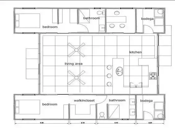 40 foot shipping container home Rustic Retreat XL