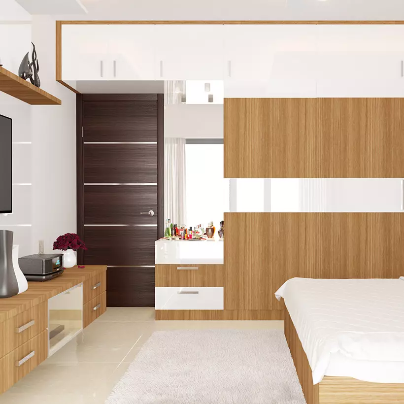 In bedroom, dressing room interior designs