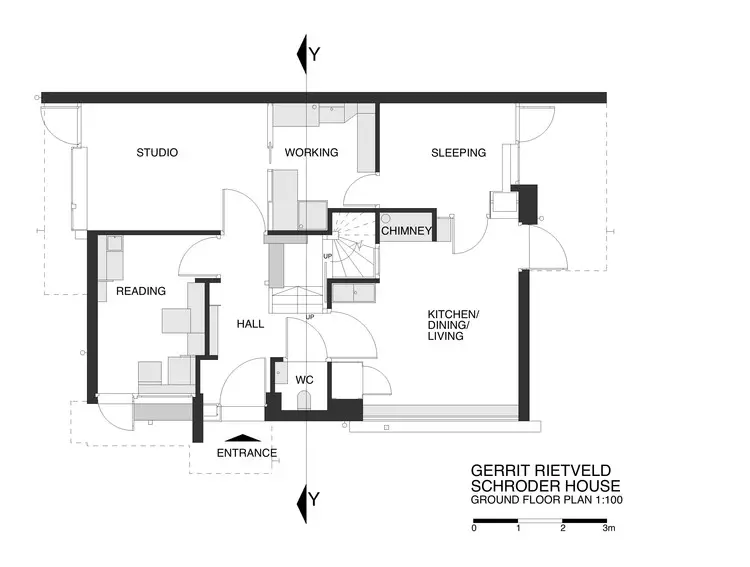 AD Classics: Rietveld Schroder House - Windows, Stairs, Facade, Handrail