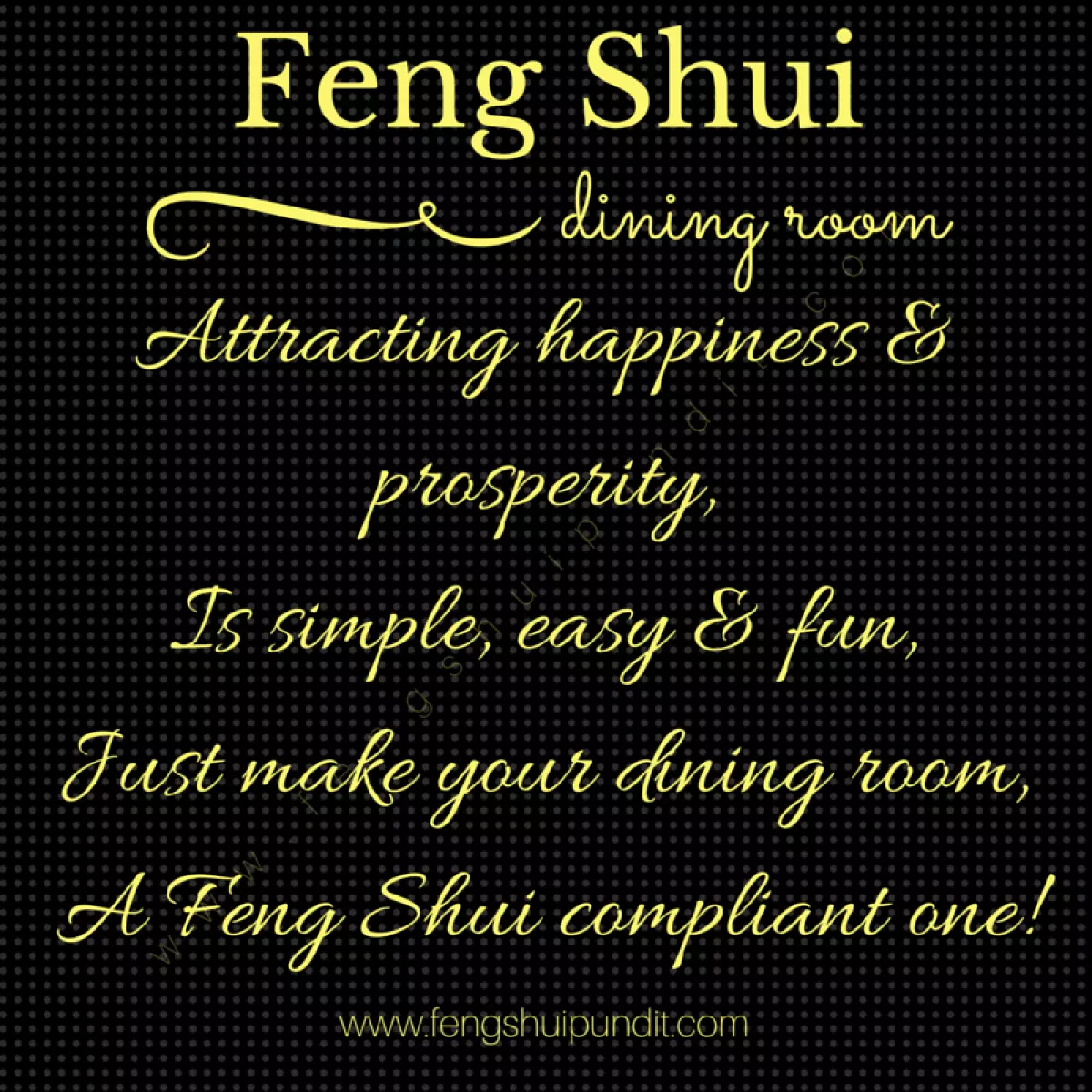 Feng Shui Dining Room