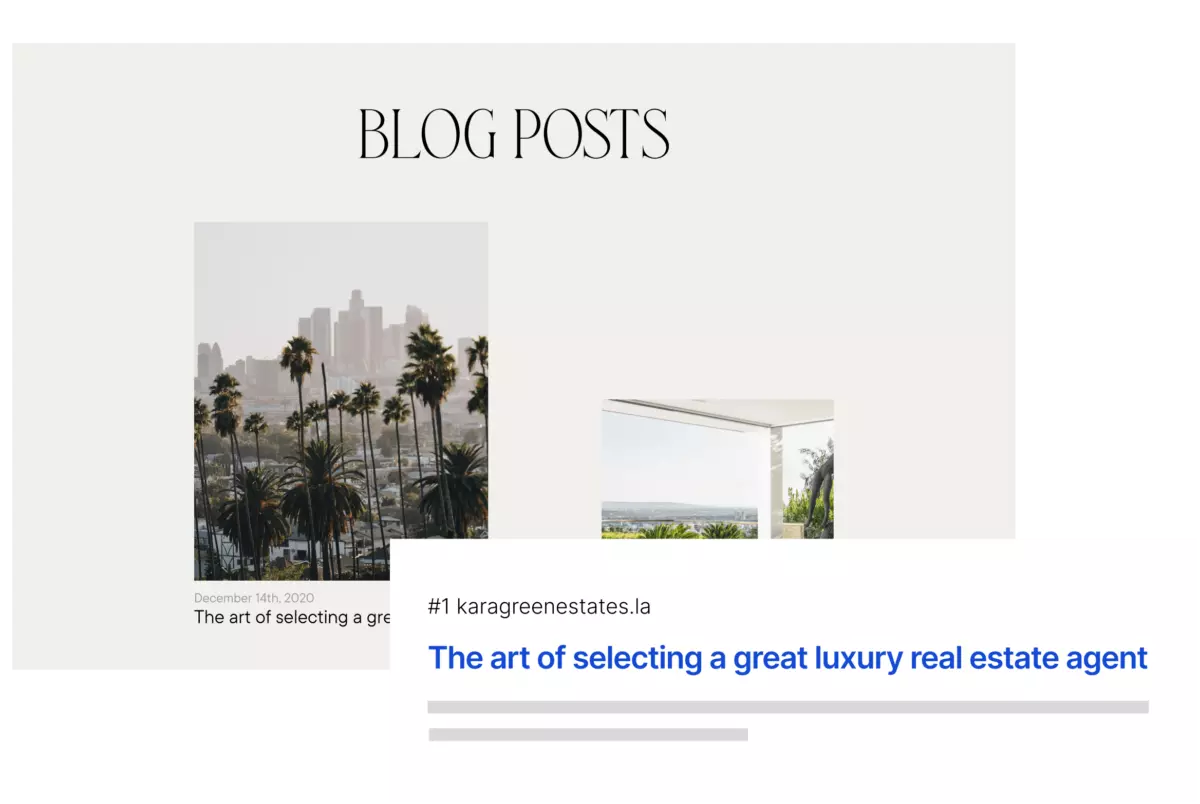 example of copywriting for a Luxury Presence IDX website