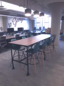 Capital One Embraces the Industrial Look - Formaspace Sit-to-Stand Desks