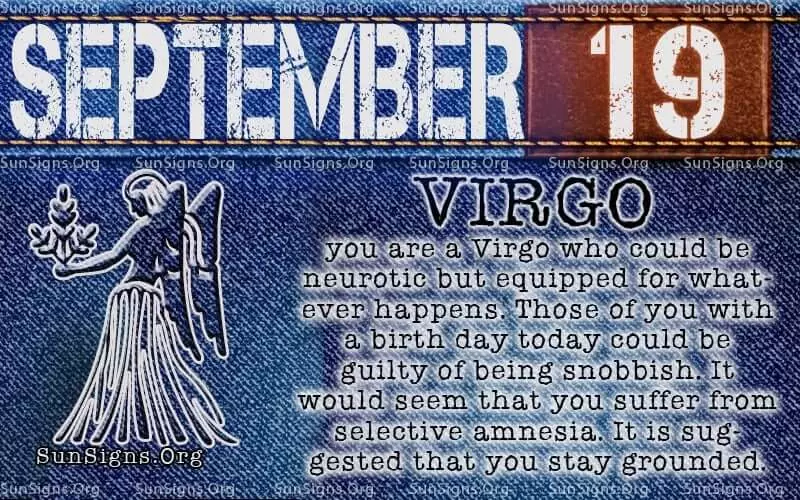 September 19 Virgo Birthday