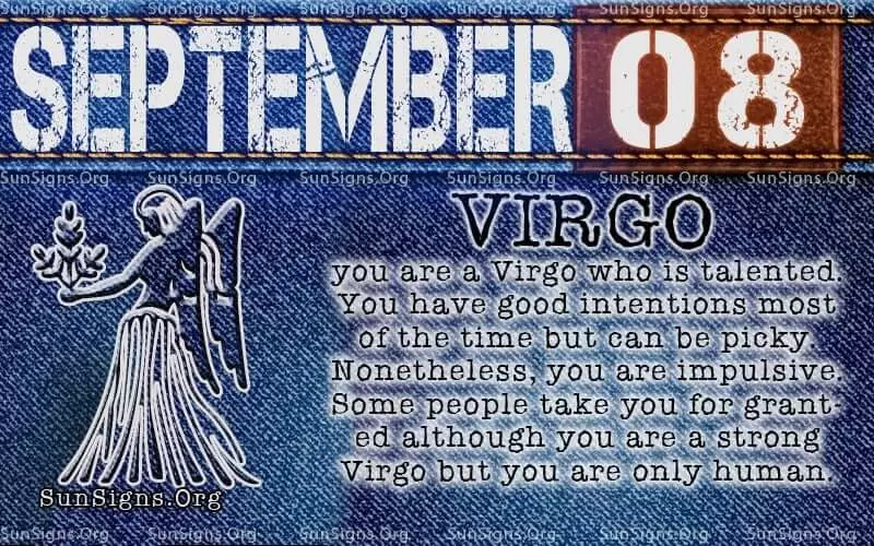 september 8 virgo birthday calendar