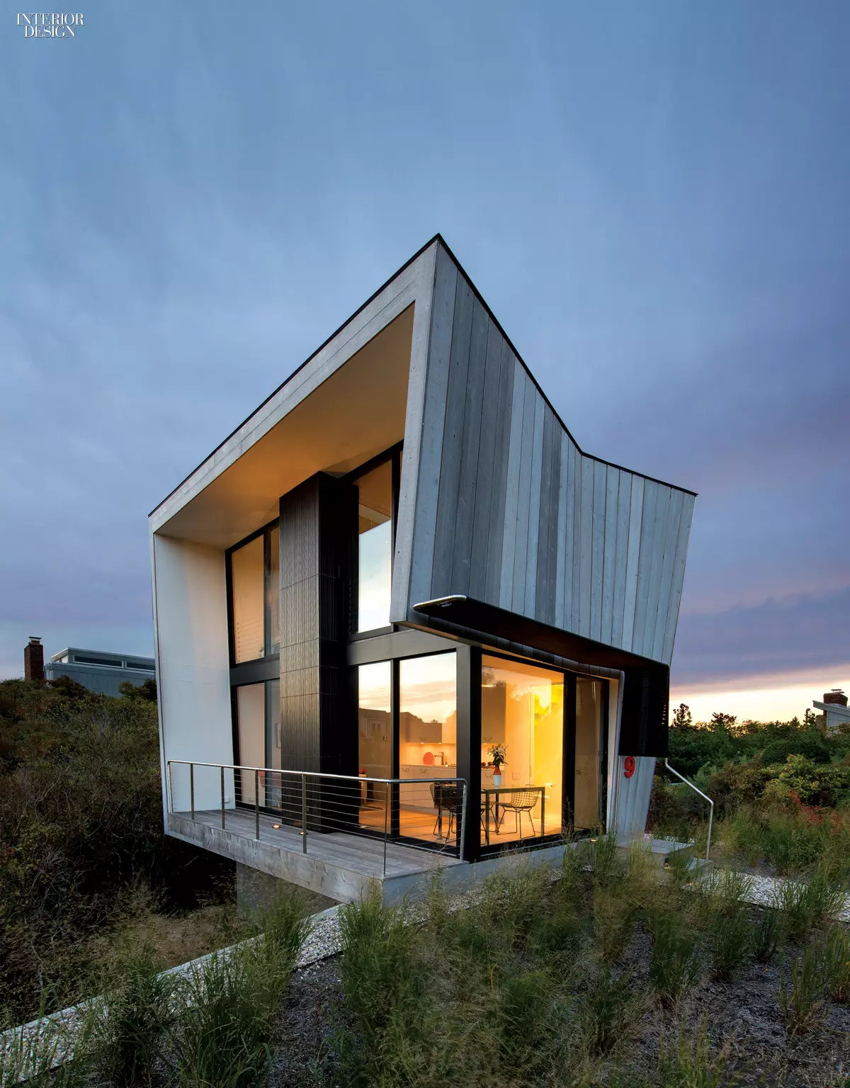 A contemporary beach house on a small plot