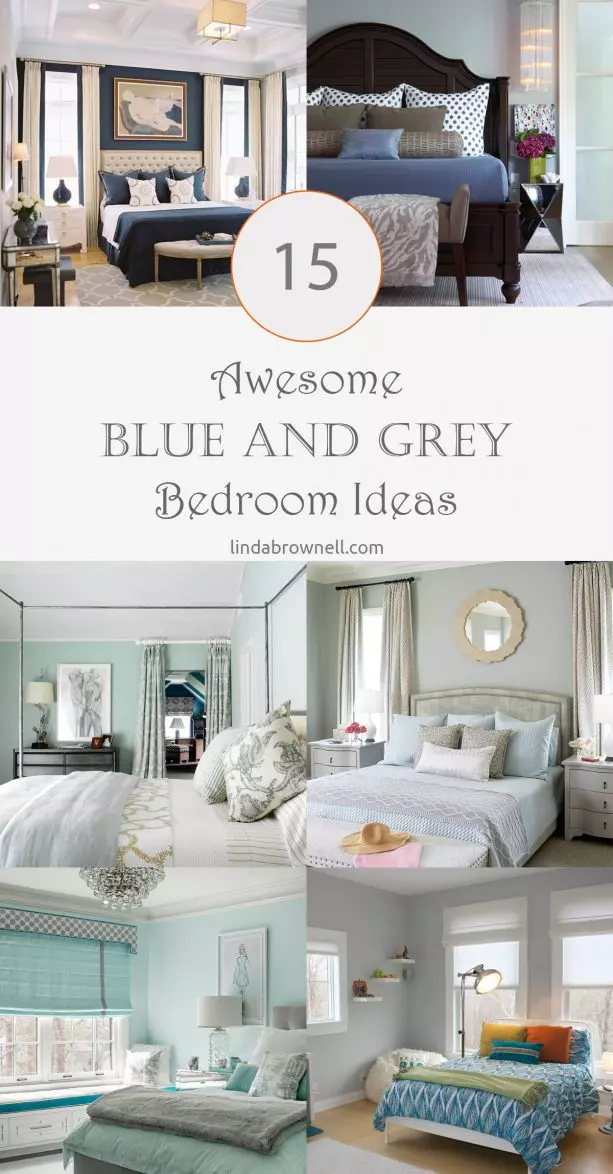 refreshing look in a blue and grey bedroom