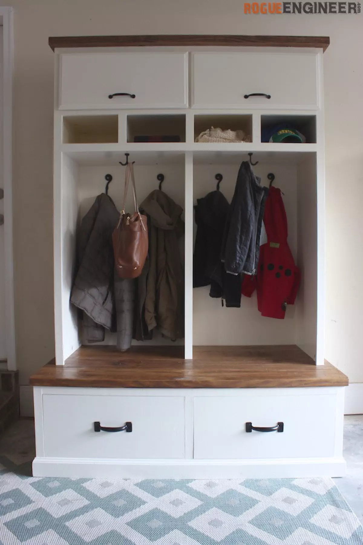 DIY Mudroom Locker with Bench