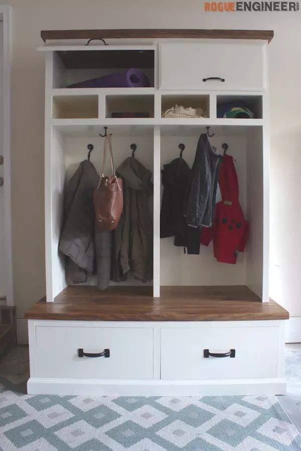 DIY Plans - Mudroom Locker with Bench - Rogue Engineer