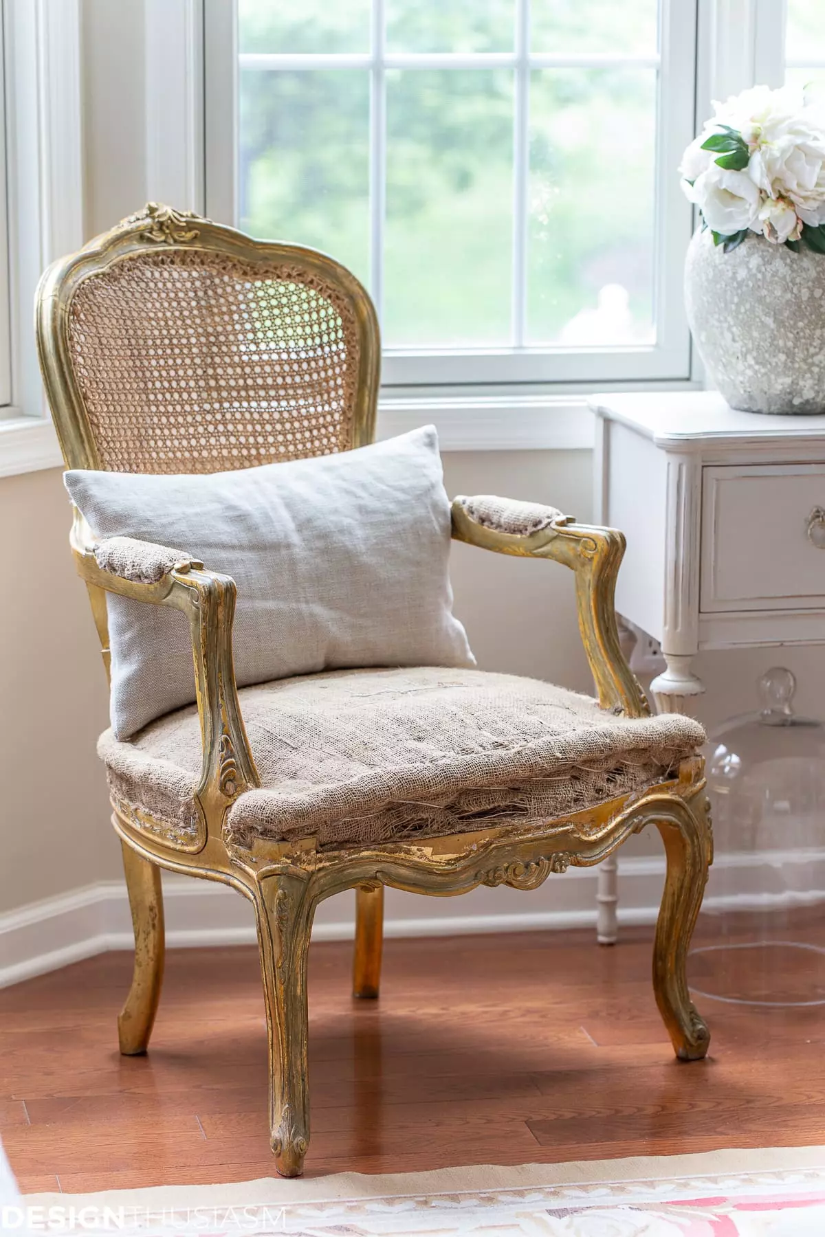 french country living room chair