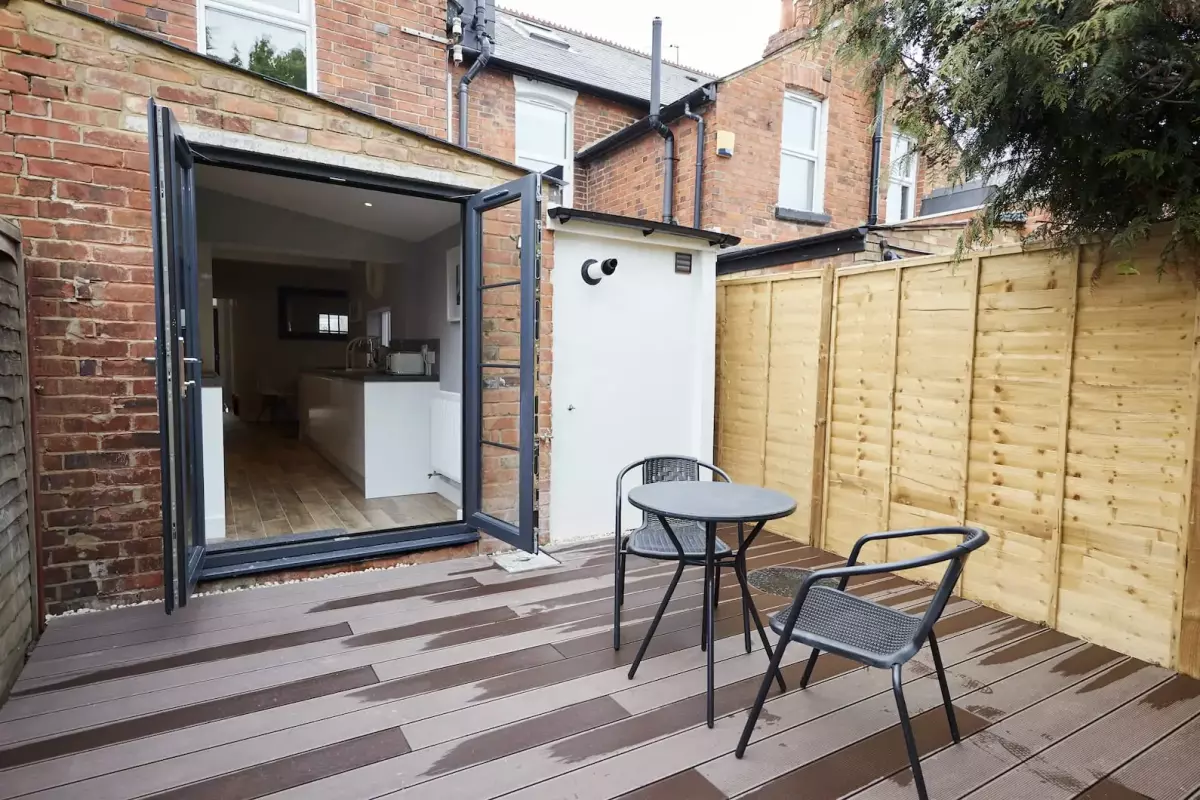 private garden patio from apartment