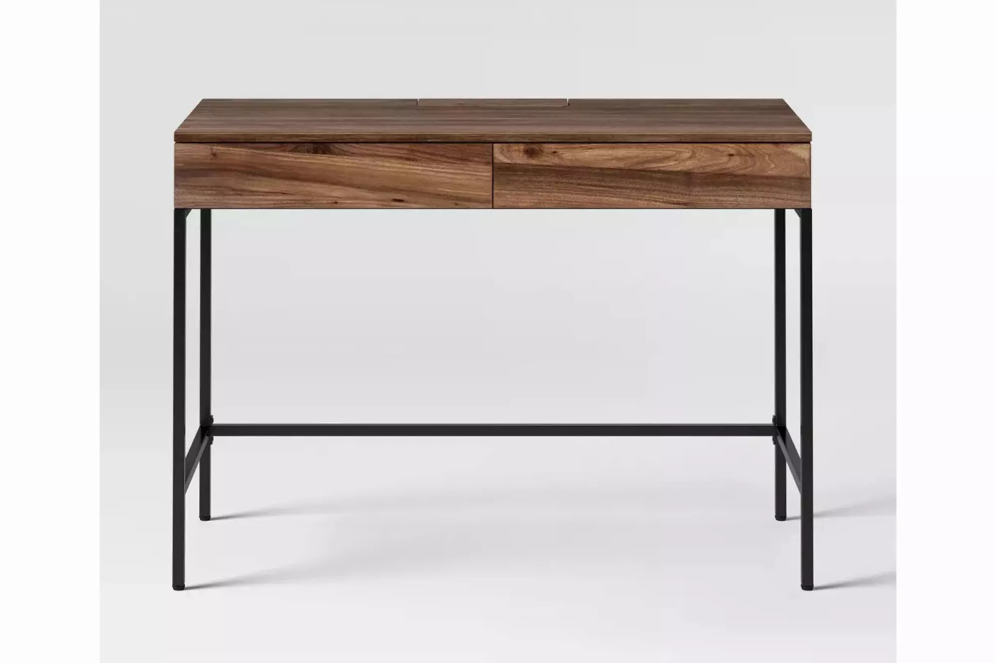 Threshold Loring Wood Writing Desk with Drawers and Charging Station