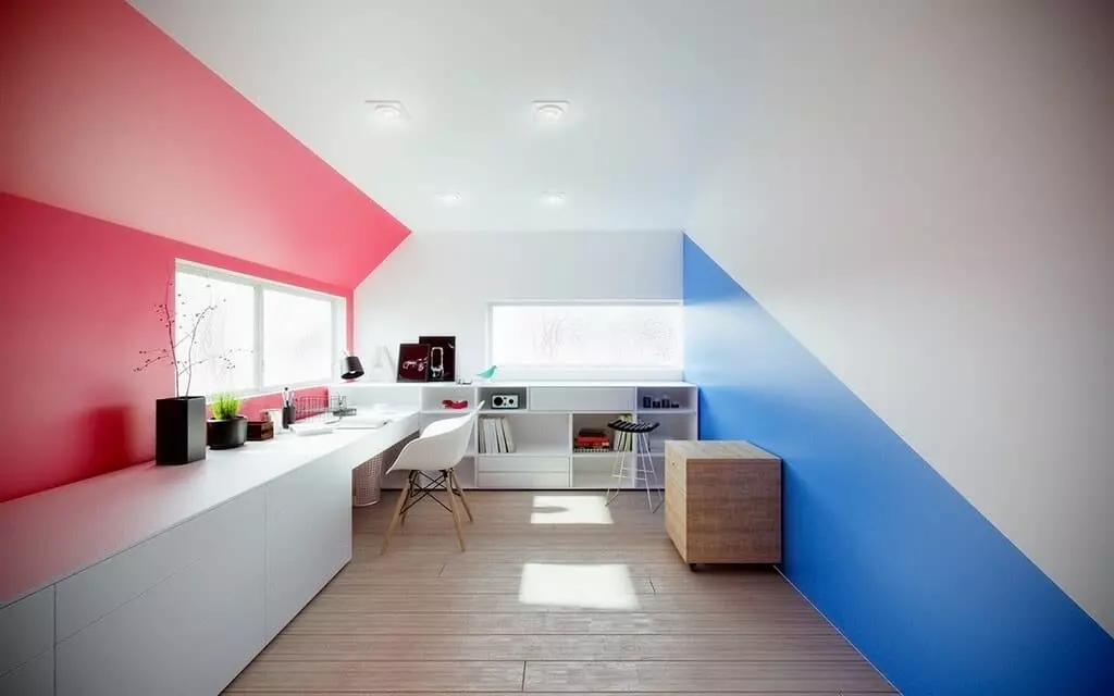 A living room filled with furniture and a bookshelf