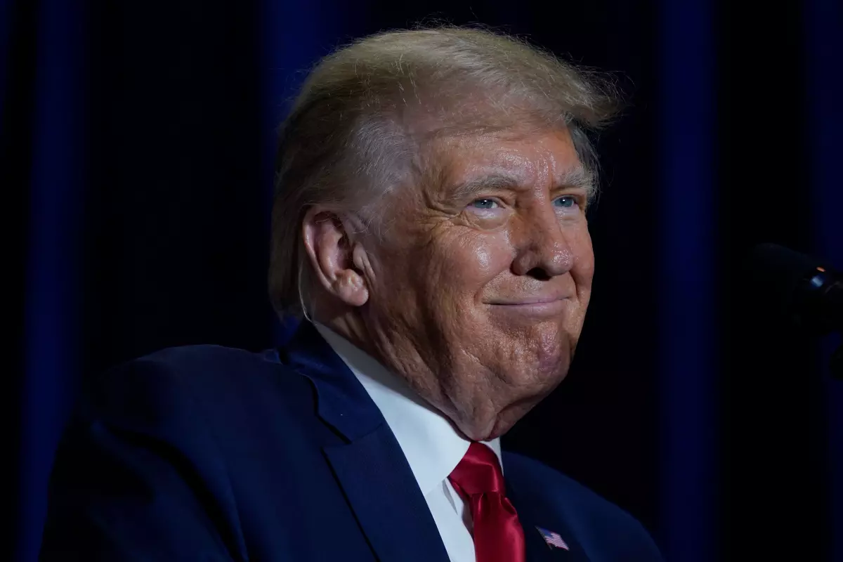 Former President Donald Trump speaks during a rally, Wednesday, Sept. 20, 2023, in Dubuque, Iowa.