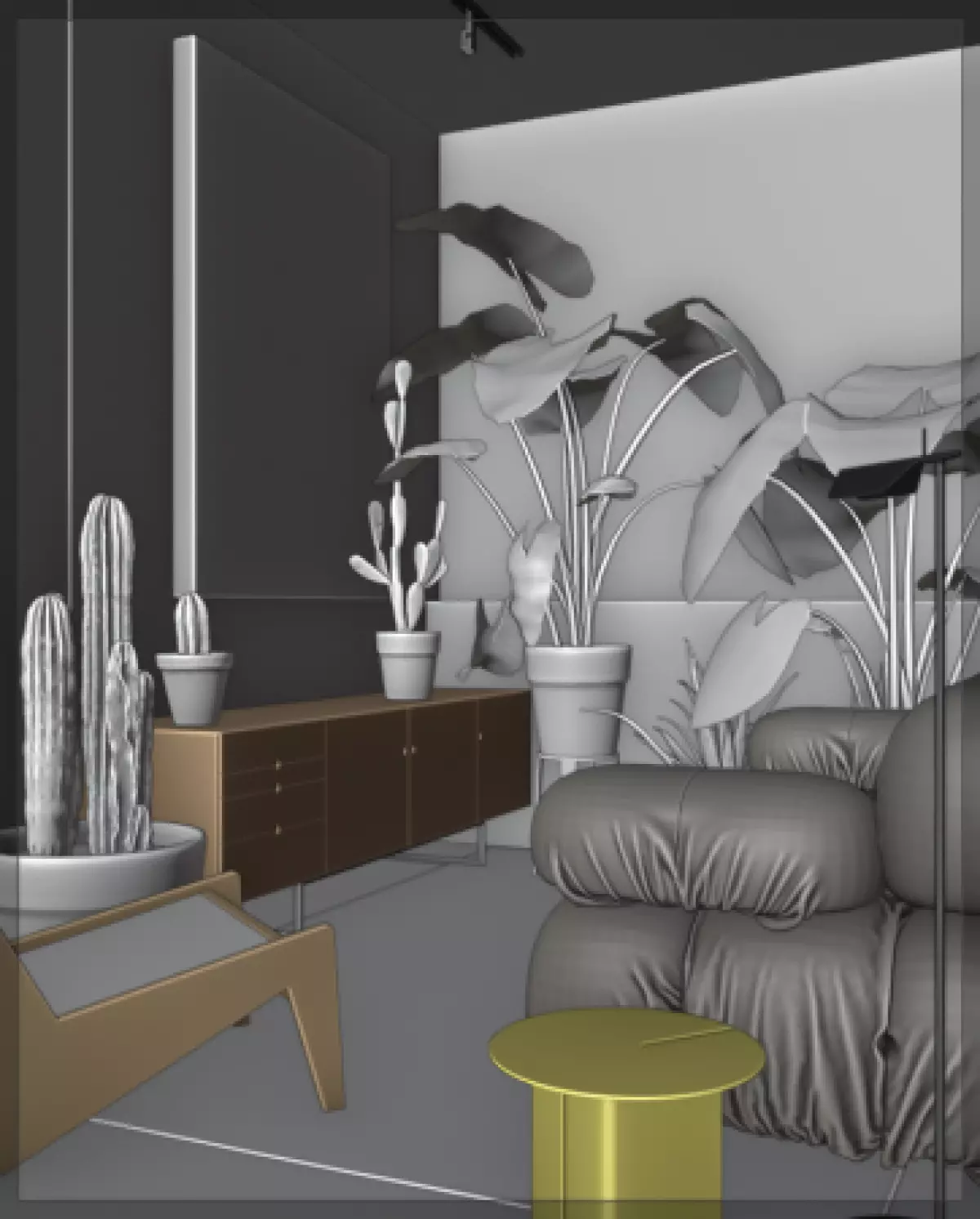 Flat 2 apartment - interior visualization in blender