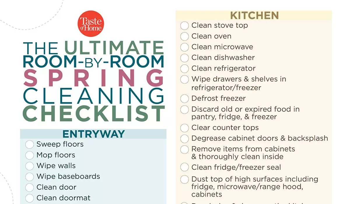 Spring Cleaning Checklist