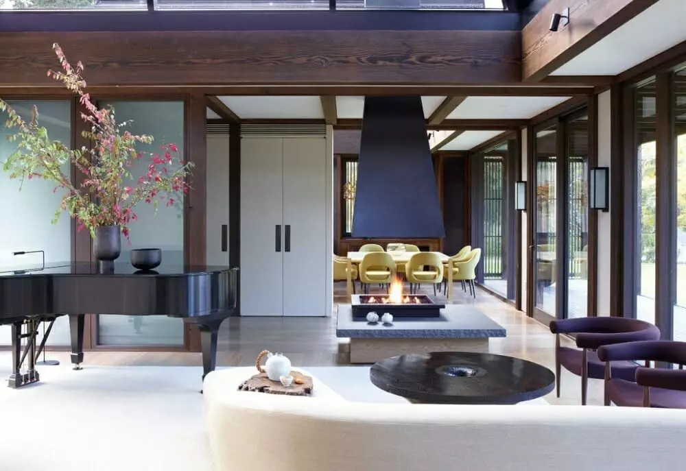 Open living and dining area by Tsao & McKown, one of the top interior design firms