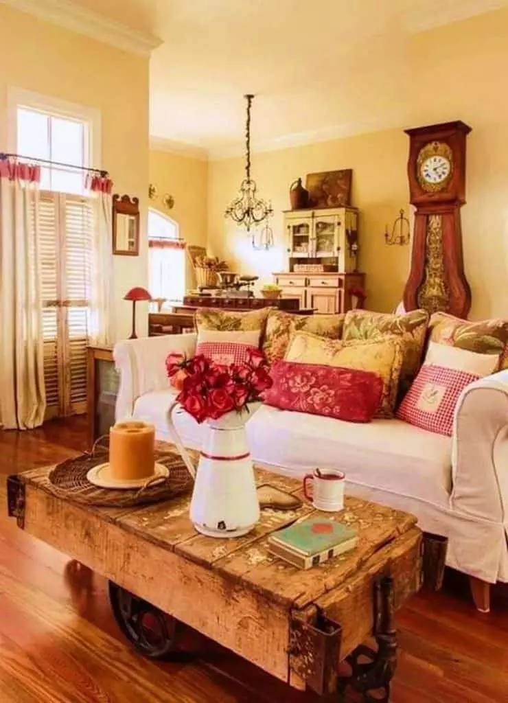 A Fluffy and Soft French Country Living Room